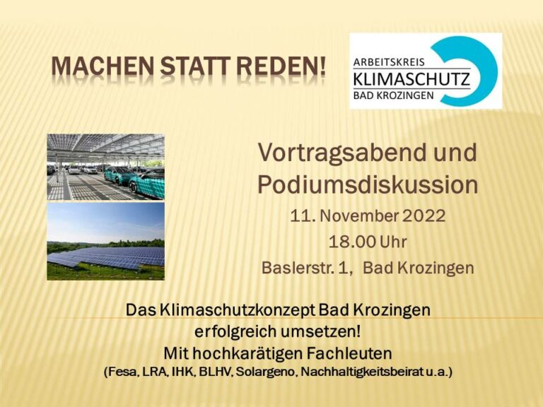 Mehr über den Artikel erfahren Wege zur Klimaneutralität von Bad Krozingen